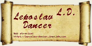 Leposlav Dancer vizit kartica